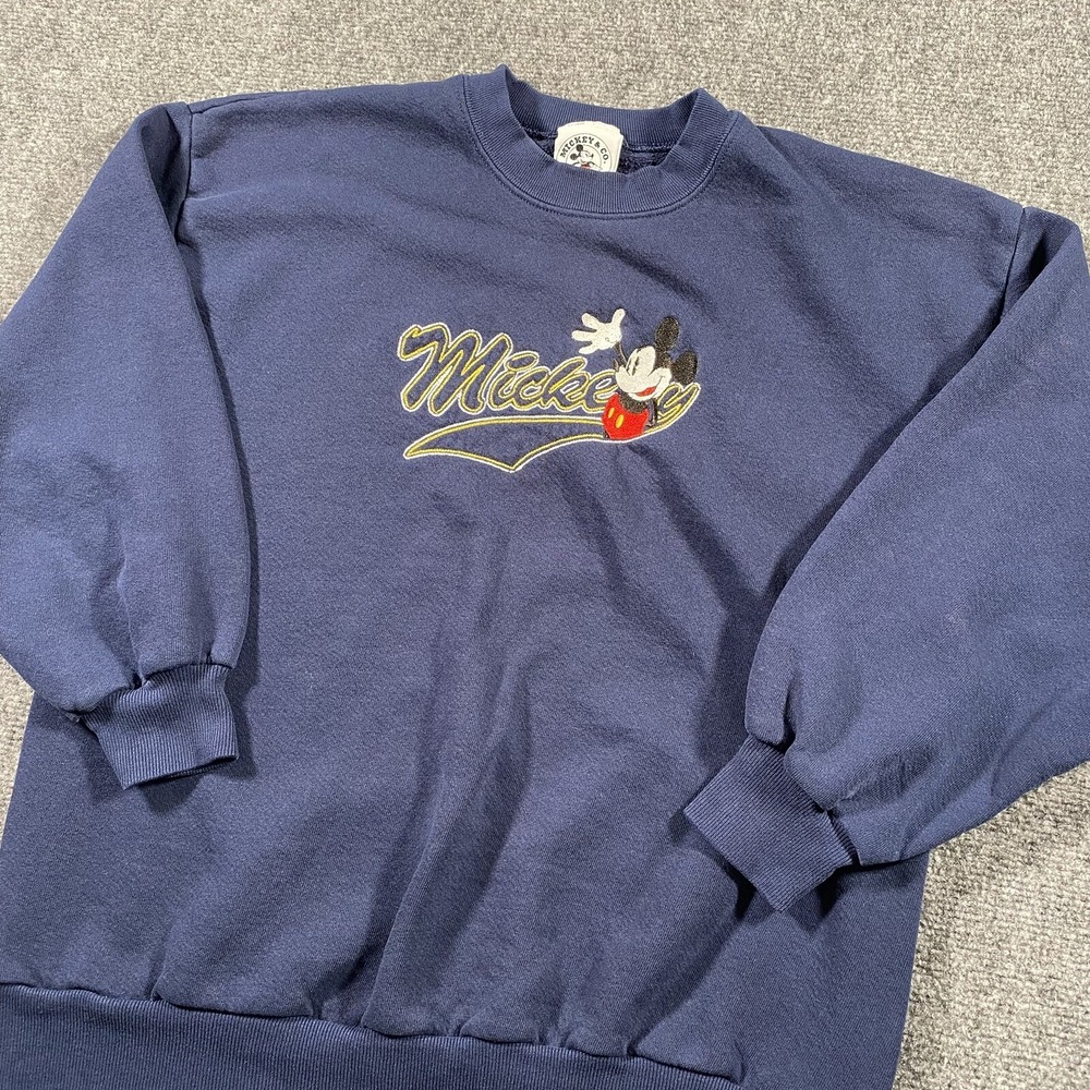 Vintage 90s Womens Size Large Crew Neck Sweatshirt Mickey & Co Bravos Spellout